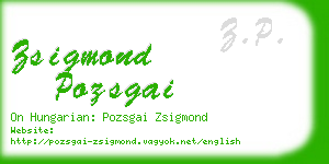 zsigmond pozsgai business card